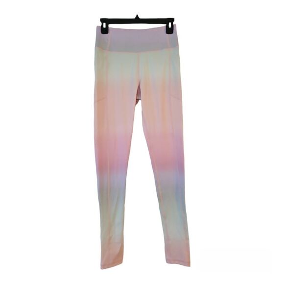 Victoria’s Secret High Rise Pastel Rainbow Side Pockets Yoga Pants Leggings Sz 8 - Picture 3 of 9